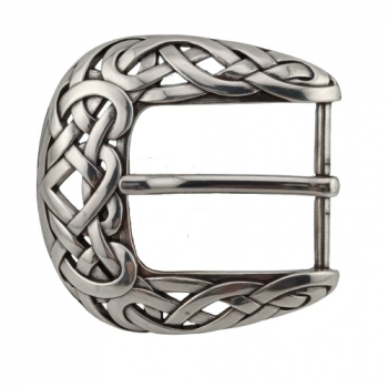 Preview: Design Gürtelschnalle Keltisch versilbert von Umjubelt, nickelfrei, Top Fashion Dornschnalle, unisex, für Gürtel bis 4 cm Breite